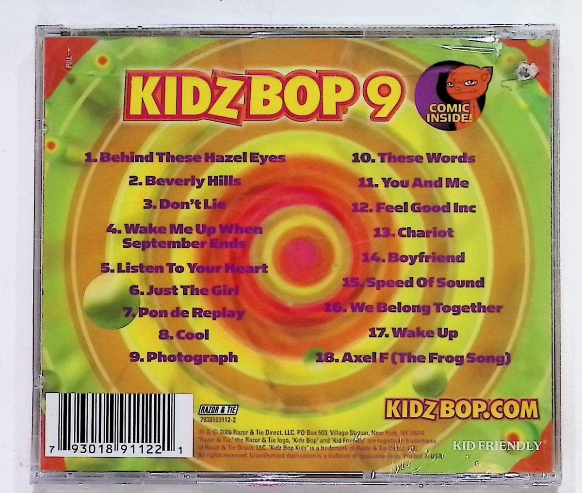 【中古】 Hits for Kids 9 Kidz Bop 9 by Kidz Bop Kids (CD, Feb-2006, Razor & Tie) for sale