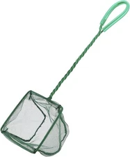 Aquarium Fish Net with Soft Mesh & Metal Handle for Tank Cleaning