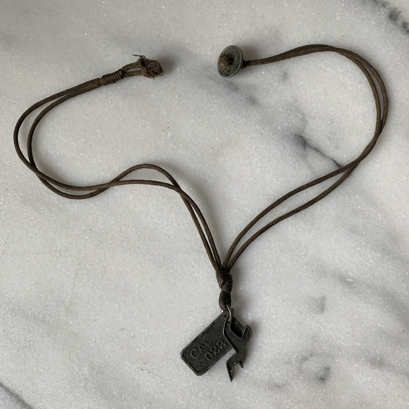 18”HollisterMenNecklaceSeagullPendantEngravedMetal*READ