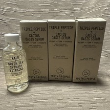 LOT OF 4-Youth To The People Triple Peptide  Cactus Serum  SUPERFOOD Cleanser