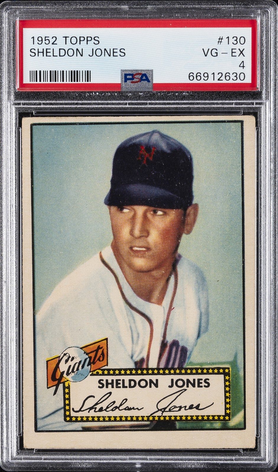 1952 TOPPS #130 SHELDON JONES PSA 4