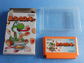 Yoshi no Cookie Famicom Japan HVC-CJ Tested Working w/ Box Insert