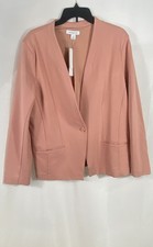 Liz Claiborne Women's Blazer Jacket Rose Dawn Peach Single Button Sz XL NWT