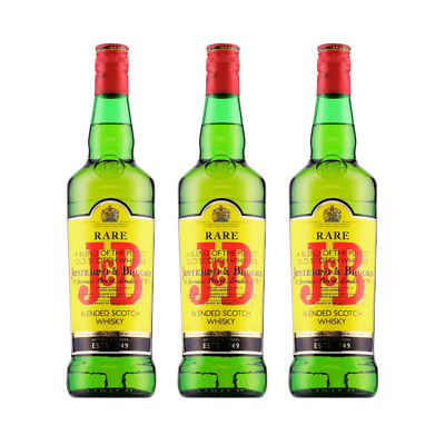 3 x J&B Rare Blended Scotch Whisky 0,7l alc. 40% Whiskey Alkohol Set JB J B