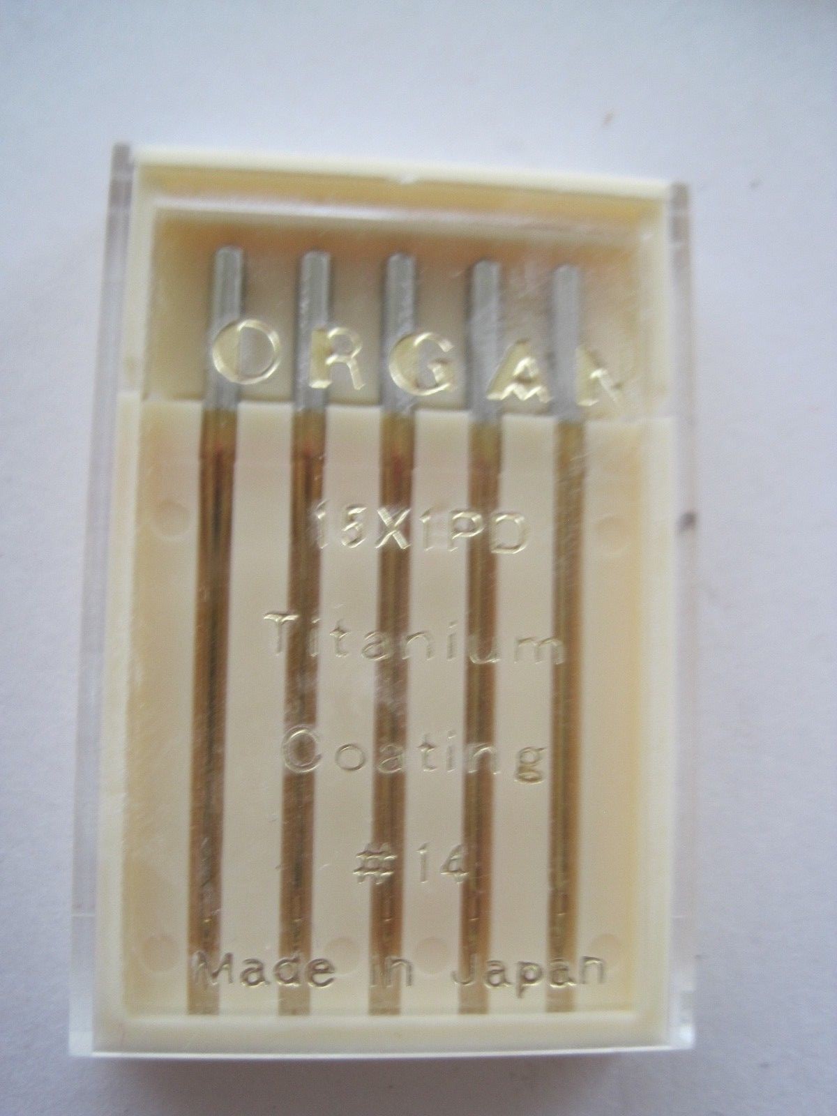 Titanium Coated Sewing Machine Organ Needles 15x1PD Size-image