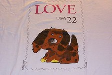 "LOVE USA 22" Puppy Tee Shirt US Postal One Size Fits All