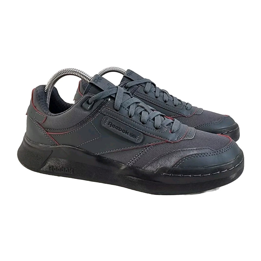 Reebok Men's Club C Legacy Pure Grey Orange Flare Sneakers Shoes
