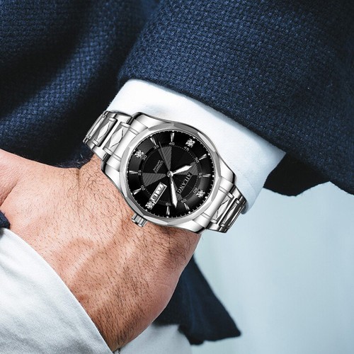 AILANG Reloj Hombre Impermeable Automático Mecánico Relojes de Pulsera Calendario Semana - Imagen 9 de 26