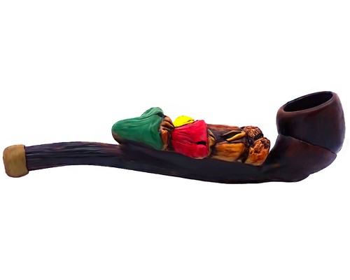 Rasta Mushrooms Handmade Tabak Rauchen kleine Handpfeife Reggae Trippy Shrooms - Bild 2 von 2