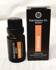 100 Pure Essential Therapeutic Oil ORGANIC ORANGE Aromatherapy .33 oz DIY