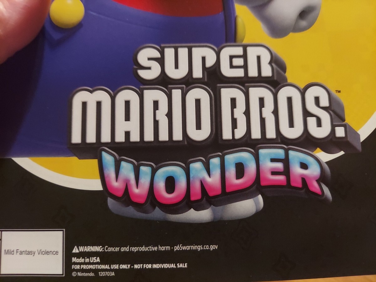 Super Mario Bros. Wonder GameStop Promo Double Sided Poster READ