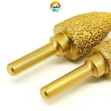 1 Piece 6mm Shank Diamond Burr Grinding Rotary Bit Brazed Grinder Head Tool Set