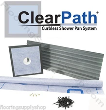 ClearPath Curbless Shower Pan System 72 ABS or PVC Drain