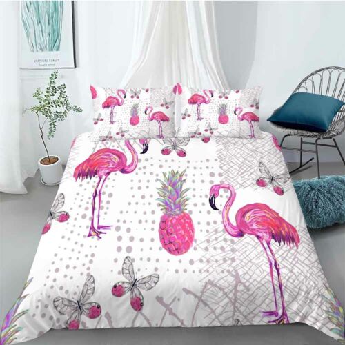 Pink Pineapple 3D Printing Duvet Quilt Doona Covers Pillow Case Bedding Sets