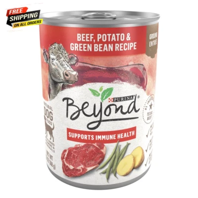 NESTLÉ PURINA PETCARE COMPANY Purina beyond Supprot Immune Health Wet Dog Food Beef Potato 12 Pack 🐶🐶🐶