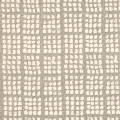 P Kaufmann CONTEXT GRID PLATINUM Silver White Paint Dot Drapery Uph Fabric