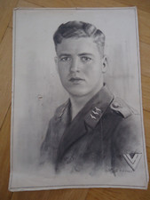 Sch&ouml;ne Bleistiftzeichnung - Luftwaffe Soldat - 1942