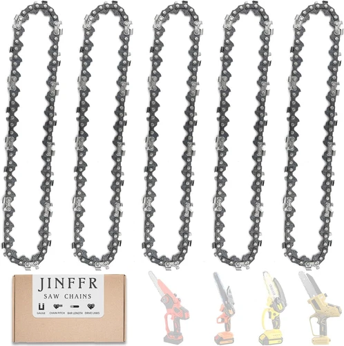 5 Pieces 6 Inch Chainsaw Chain, Replacement Chains for 6 Inch Cordless Electric 