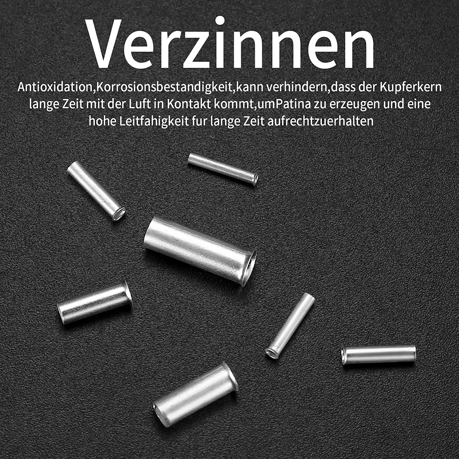 650 Pcs 7 Sizes Wire Ferrules Kit, Tinned Copper Crimp Connectors, 22-18 AWG 16-