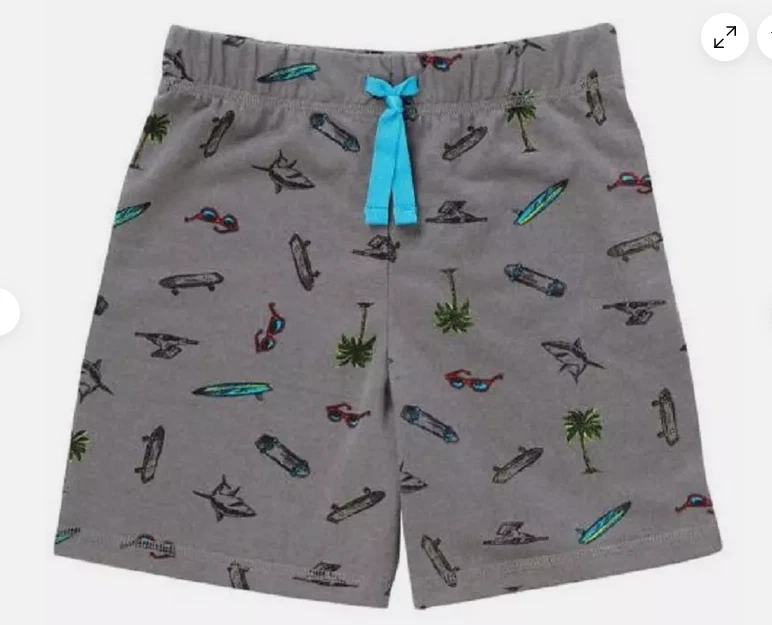 SAINT EVE МАЛЬЧИКОВ 3 ИЗДЕЛИЯ ПИЖАМЫ СЕРФИНГА ПАЛЬМЫ (СЕРЫЙ/СИНИЙ XS 6) НОВЫЙ С ЯРЛЫКАМИ - Изображение 3 из 4