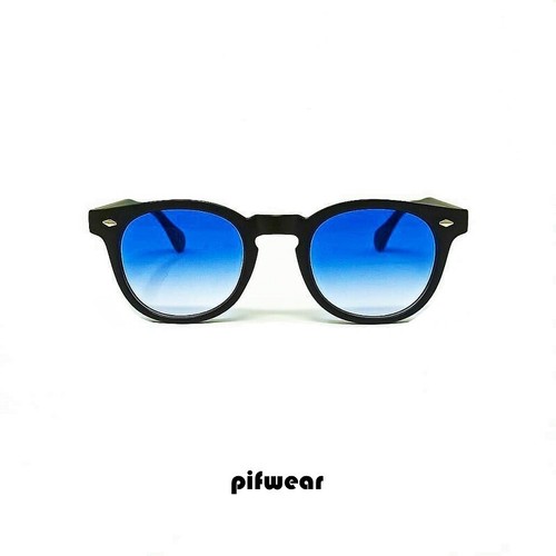 Occhiali da sole Johnny Depp nero opaco lenti blu sfumato Pif wear Depp 1os  | eBay