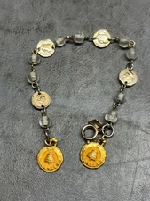VTG Bell System 1 & 2 Star Loyal Service Charms 1/10 10k Sarah Coventy Bracelet!