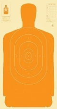 B34 Silhouette Targets - Orange Targets, Pack of 100