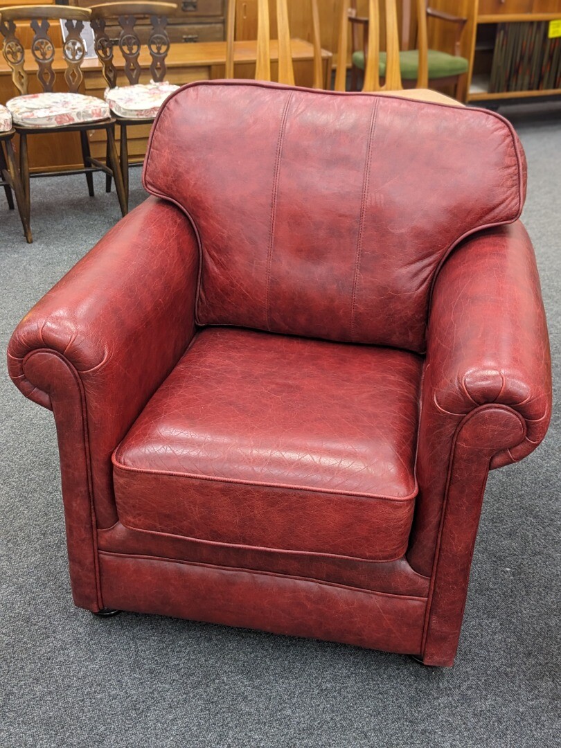 Thomas Lloyd Chesterfield Oxford Sofa & Chair Suite Vintage Oxblood Red