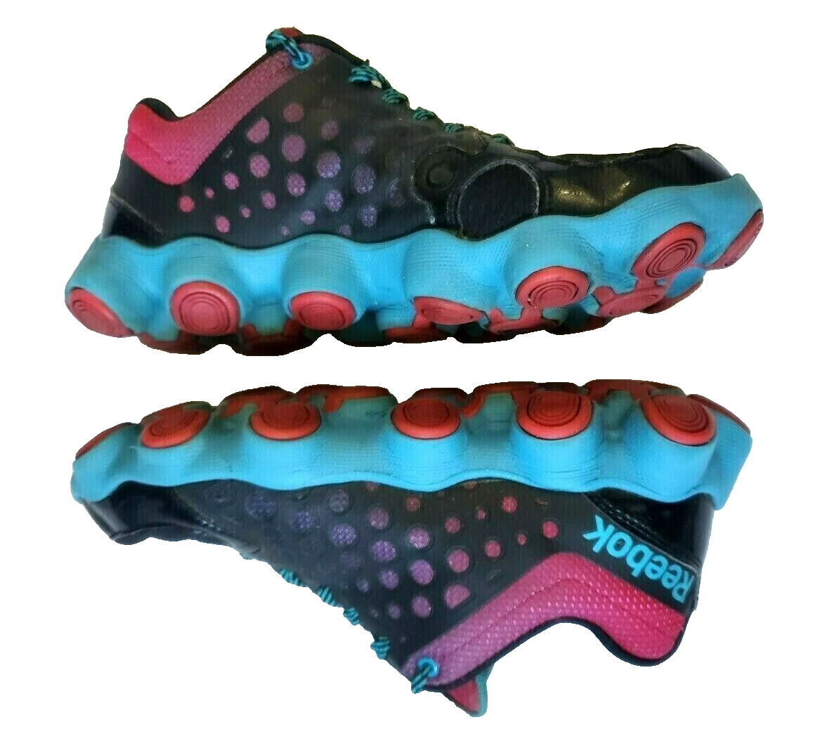 Reebok ATV19 Running Shoes Size US Black Blue Sneakers Youth