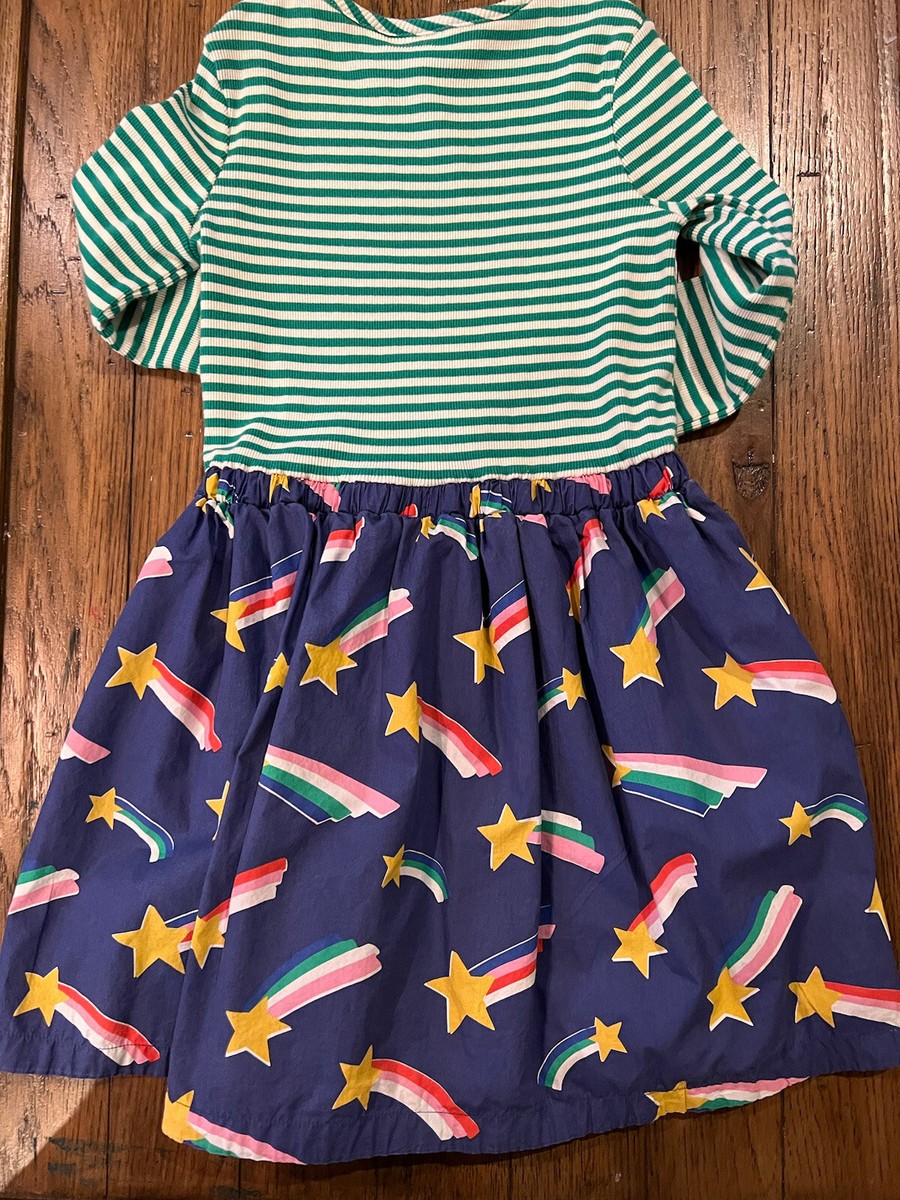 mini boden star dress Mini Boden Kids' Betsy Tiered Cotton Dress In Mid Vintage Stars