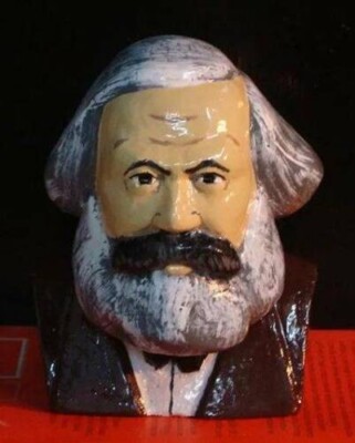 Handmade KARL MARX BUST Statue Russian Figure Communist Sculpture Soviet USSR !!