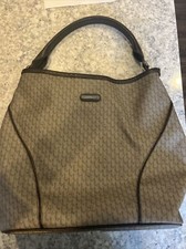 Montblanc 107776 Brown Signature Ladies Medium Hobo Bag Leather - Italy Preowned