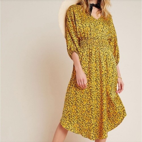 Anthropologie marigold dress