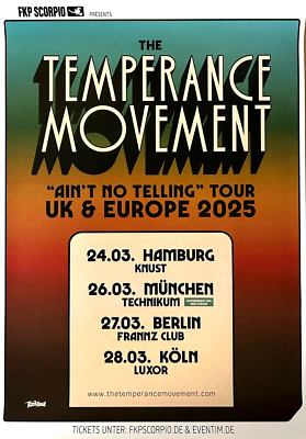 THE TEMPERANCE MOVEMENT 2025 - orig. Concert Poster - Konzert Plakat - DIN A1