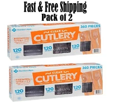 Member's Mark Clear Cutlery Combo Pack (360 ct.) -2pk