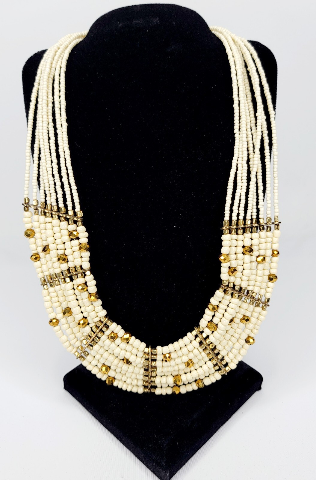 Multiple Strand Collar Beaded Adjustable Closure … - image 1