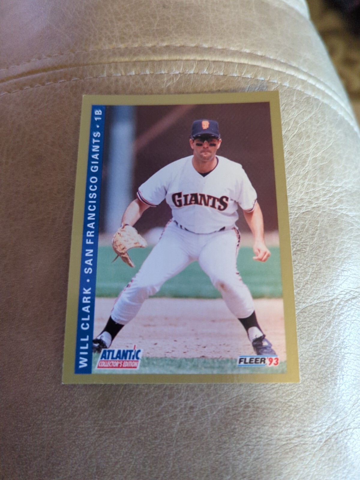 1993 Fleer Atlantic Baseball Card #4 Will Clark Giants 