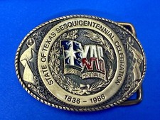 State of Texas Sesquicentennial Celebration Commemorative Small Belt Buckle
