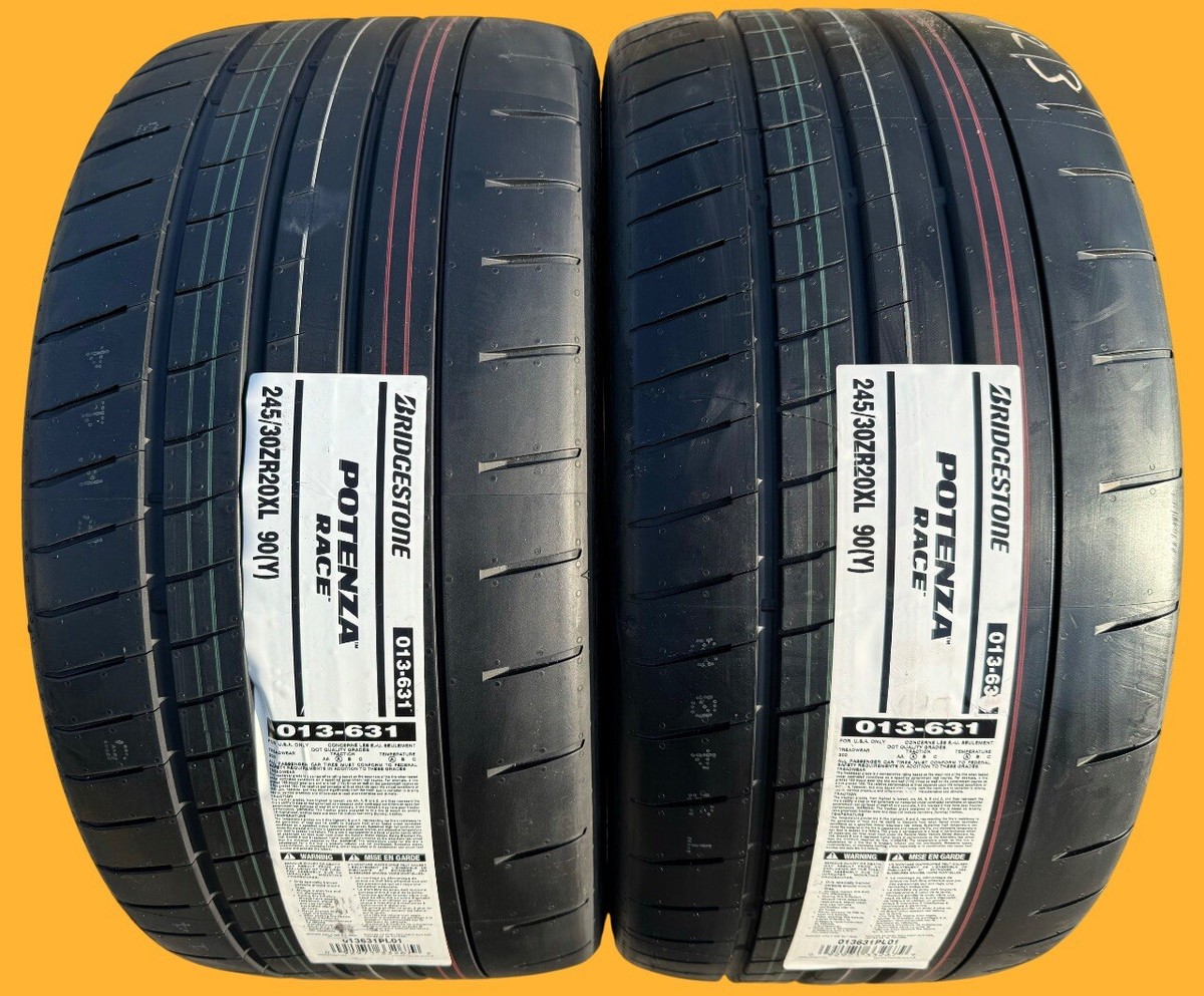 TWO BRAND NEW 245/30ZR20 90Y Bridgestone Potenza RACE Tires Like