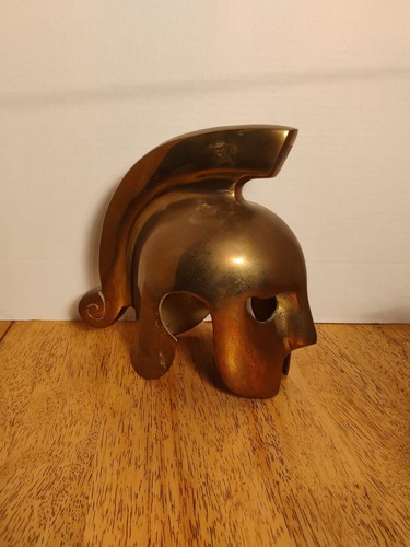 RARE Vintage Gladiator Mask Sculpture Brass - Picture 2 of 22