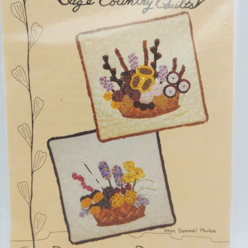 Flower Basket Applique Pillow Quilt Pattern 18", Floral Bouquet Country Cottage