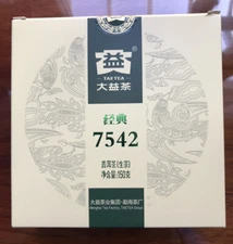 2018 TAETEA Dayi 7542 Menghai Yunnan Raw Puerh Tea Batch 1801 Classic 150g 大益茶