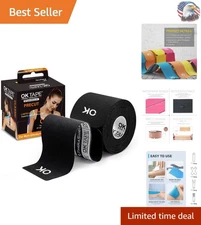 10-Inch Precut Kinesiology Tape - 20 Strips for Active Support & Movement, Black