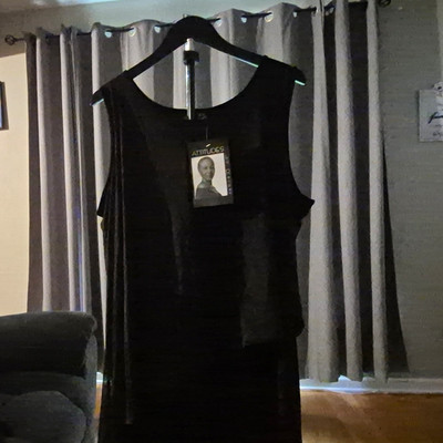 ATTITUDES by Renee Women's Black Sleeveless Maxi Dress 2X Scoop Neck Long