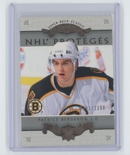 2003-04 UD Classic Portraits NHL Proteges Patrice Bergeron RC 0001/1150 #177