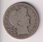 1915-D BARBER HALF-DOLLAR .50¢ DENVER MINT .900 SILVER COIN USA