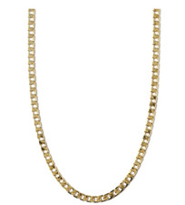 Maya & Henry's | Flat Link Curb Chain Necklace | Gold | Waterproof