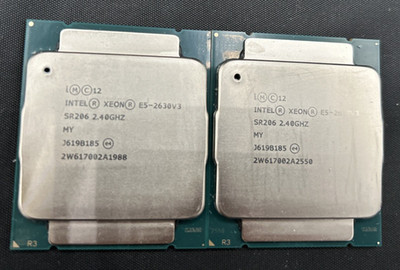 (LOT OF 2) Intel Xeon E5 2630 v3 2.40GHz SR206 LGA2011 3 Server CPU Processor  