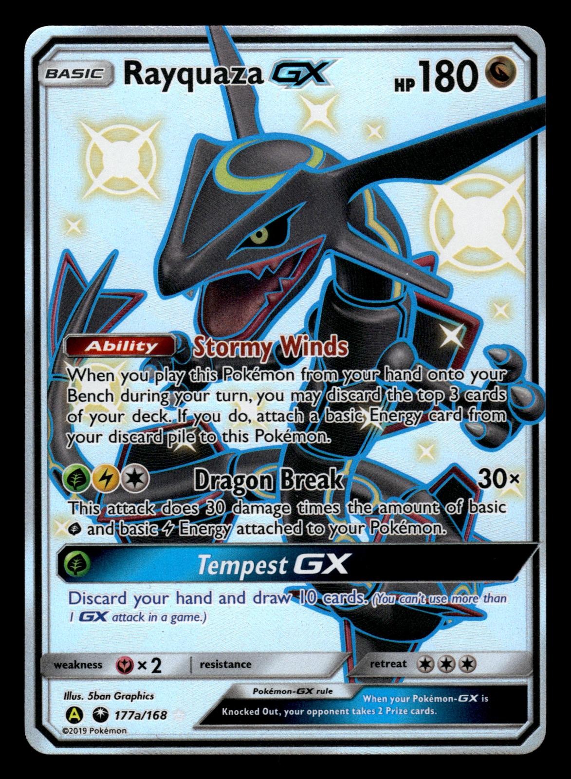 RAYQUAZA GX 177A/168 HOLO PROMO ALTERNATE ART PROMOS POKEMON NM