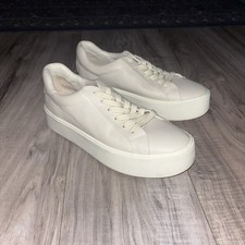 Vince Benfield Leather Platform Sneakers - Off White - Women's US 5.5 M EU 35.5